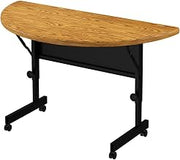 Correll Top Flip Table with Medium Oak and Black Finish FT2448HR-06-09-06