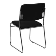 Flash Furniture Black Fabric/Chrome Frame / Set of 5 / Contemporary Stacking Chairs