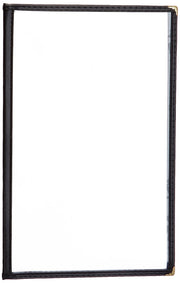 Winco 14" x 8.5" / Double / Black Menu Covers