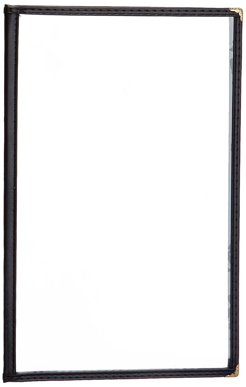 Winco 14" x 8.5" / Double / Black Menu Covers
