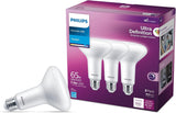LED 65W BR30 3-Pack Ultra Definition Daylight (5000K) 650 Lumen (7.5W = 65W) Dimmable Frosted Flicker-Free Light Bulbs by PHILIPS – 3 Pack, Glass, Daylight (5000k), Model 576751