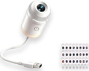 2027 Upgrade 5D Dynamic Holographic Galaxy Star Projector Night Light, 24 HD Films 360° Adjustable 2-in-1 Starry Sky Projection Lamp, Plug and Play USB Powered Hologram Projector for Bedroom