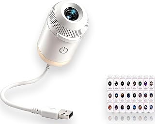 2027 Upgrade 5D Dynamic Holographic Galaxy Star Projector Night Light, 24 HD Films 360° Adjustable 2-in-1 Starry Sky Projection Lamp, Plug and Play USB Powered Hologram Projector for Bedroom