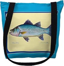 TY007DG 18 x 18 in. Multi Fish IV Border Tote Bag - Large