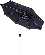 Global Industrial 8-1/2'H Outdoor Umbrella, Olefin, Navy Blue