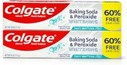 Colgate Baking Soda & Peroxide Whitening with Frosty Mint Stripe, Bonus Tube 60% Free, 4 oz