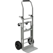 Steel Multi-Function 5-in-1 Convertible Hand Truck by Global Industrial – 35"L x 21"W x 7"H, Alloy Steel, Gray, Model 241415