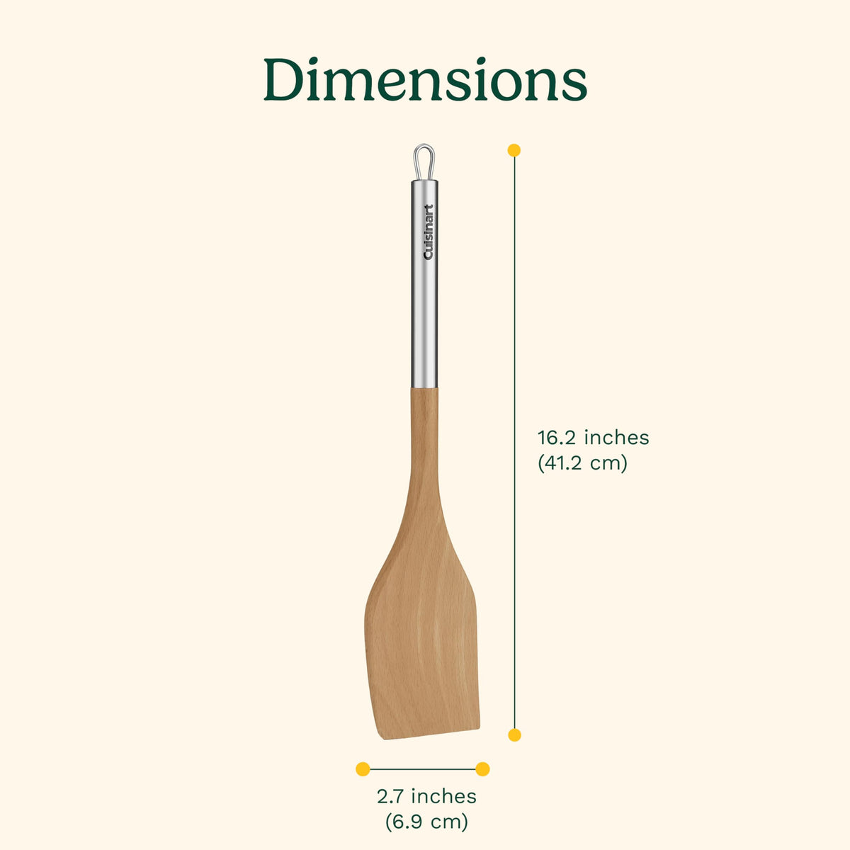 Silver slotted turner by Cuisinart – One Size, Beech, Silver, Model CTG-BEW-STS