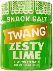 Twangerz Flavored Salt Snack Topping - Lime, Lemon Lime, Chili Lime & Dill Pickle (Lime, 12 Pack) by Twang
