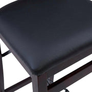 Brown Triena 30-in Pad Back Folding Bar Stool by Furnifact – Plywood, Rubberwood, Pvc, Ca Foam, Rubberwood,MDF, Brown