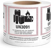 Labelmaster Blank Lithium Battery Paper Labels 126mm x 140mm, 500 Labels
