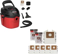 Shop-Vac 2021000 1 Gallon 1 Peak Wet/Dry Vac 90667 1.5-Gallon All Around Collection Bag,6 Pack