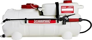 CHAPIN 97361 Made in the USA 15 Gallon Mixes on Exit 12V, 2.2 GPM Pump ATV/UTV Spot Sprayer with Separate Water Tank Than Concentration Tank to Mix on Demand, Translucent White