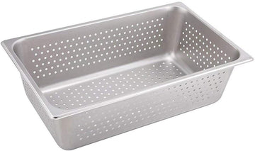 Full Size Perforated Steam Table Pan [] by Winco – Stainless Steel, Silver, Model SPFP6