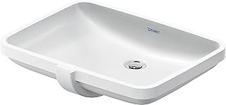Duravit No.1 Sink 21 5/8" x 15 3/4 ", with Overflow, without Faucet hole, White High Gloss - 0395550017