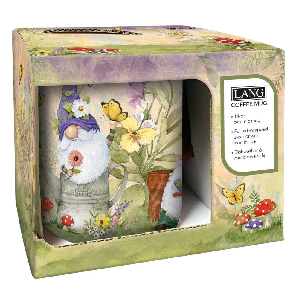 Garden Gnomes Coffee Mug by Lang – 14 Ounces, Paper, Multicolor, Model 2122102