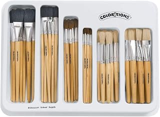 Colorations Natural Brush Classroom Pack, Set of 72, Ages 3+, PreK+