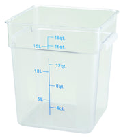 Winco 18 Quart / Container / Clear Containers