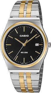 Casio MTP-B145SG-1AVDF Standard Stainless Steel Duo Tone Analogue Watch for Men, 35 mm Case Size, Silver/Gold
