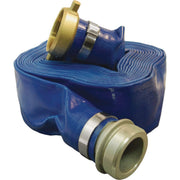 2" x 25' Blue PVC Lay-Flat Discharge Hose with Aluminum Pin Lug Fittings by Apache – 2" x 25', PVC (Polyvinyl Chloride), Blue, Model 98138040