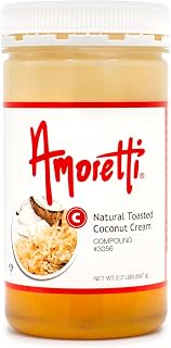 Amoretti Natural Toasted Coconut Cream Compound 2.2 lbs - Natural Flavors, Shelf Stable Even After Opening, Certified Kosher, TTB Approved, Perfect for Baking Applications & Beverages