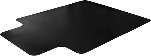 Advantagemat® Black Vinyl Lipped Chair Mat for Carpets - 36" x 48"