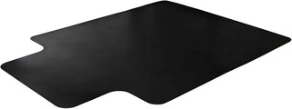 Advantagemat® Black Vinyl Lipped Chair Mat for Carpets - 36" x 48"