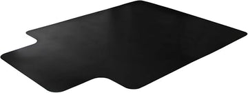Advantagemat® Black Vinyl Lipped Chair Mat for Carpets - 36" x 48"