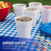 Hot/Cold 16oz Foam Cups (Pack of 500) by Genuine Joe – 16oz, 16.0 fluid_ounces, Foam, White, Pack of 500