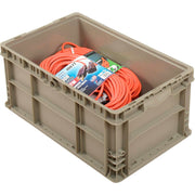 Straight Wall Container Solid Gray by Monoflo – Polyethylene (PE), Gray, Model NRSO2415-11 Gray