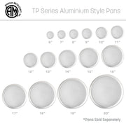 TP Series 18-Gauge Aluminum Standard Weight Wide Rim Pizza Pan by American Metalcraft – 6-Inch, 6.0 inches, Aluminum, Silver, Model TP6