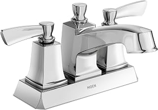 Moen Conway Two-Handle Centerset Bathroom Faucet with Drain Assembly, Chrome, WS84922