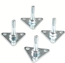 Nexel Triangular Steel Foot Plate, 4/Pk, Chrome Finish