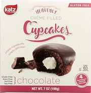 Katz Gluten Free Chocolate Creme Filled Cupcake, 7 Ounce -- 6 per case.