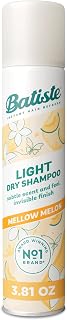 Batiste Light Dry Shampoo, Mellow Melon Fragrance, 3.81 Oz | Subtle Melon Scent, Lightweight Formula, Invisible Finish, Gently Removes Oil and Grease Between Washes