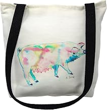 Betsy Drake TY124S 13 x 13 in. Pink Pig Small Tote Bag