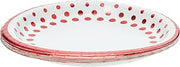 Creative Converting 317994 8 Count Paper Banquet Plates, 10", Sparkle and Shine Ruby