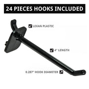 Azar Displays Pegboard + Hooks / Black / 8 inches (W) x 8 inches (D) x 20 inches (H) Display Racks