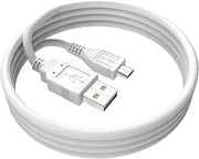 3.3ft White Micro USB PC 5V DC Charging Cable PC Laptop Charger Power Cord Compatible with Abco Tech Water Resistant Wireless Bluetooth Shower Speaker ABC2024 ABC2027 ABC2029