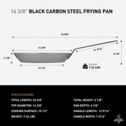 Matfer 14 3/8" / Gray / Frying Pan Woks & Stir-Fry Pans
