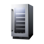 Summit 18” Built-In Wine Cellar by Summit Appliance – 18", 2.9 cubic_feet, wood, Stainless Steel, Model CL18WC