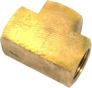 Forney 75364 Brass Tee, 3/8-Inch Female NPT, 125 PSI