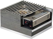 Ashwood Collection – Butane Stove Frame – 12W x 14D x 7.5H – Gray-Washed Oak, Stainless Steel Grill