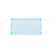 Disposable 3-Ply Face Mask by Global Industrial – 50 Count (Pack of 1), Polypropylene, Blue, Model GSS-9005