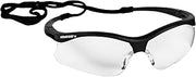 KLEENGUARD V30 Nemesis Small Safety Glasses (38474), Lightweight, Clear with Black Frame, 12 Pairs / Case