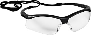 KLEENGUARD V30 Nemesis Small Safety Glasses (38474), Lightweight, Clear with Black Frame, 12 Pairs / Case