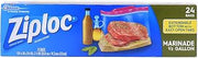 Ziploc Marinade Bags, Half Gallon (24-Count (Pack of 6))