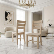 Solid Wood Dining Chair Unfinished Hardwood by Furnifact – Wood, Unfinished, Pack of 2