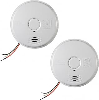 Kidde Hardwired Smoke Detector, 10-Year Battery Backup, Interconnect, Test-Silence Button, 2 Pack