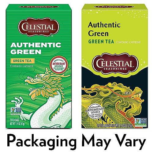 Celestial Seasonings Authentic Green Tea / 20 Count (Pack of 6) / Natural Herbal